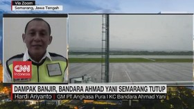 VIDEO: Dampak Banjir, Bandara Ahmad Yani Semarang Tutup