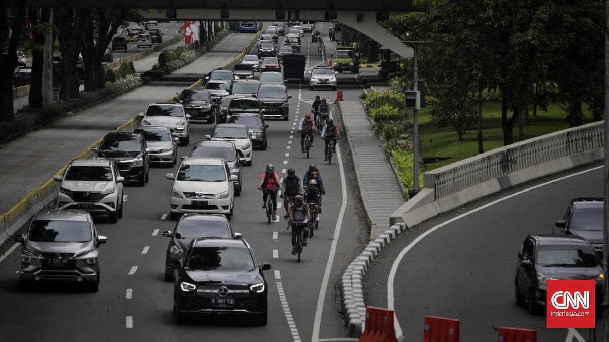 FOTO: DKI Bakal Bangun Jalur Sepeda di Sudirman-Thamrin
