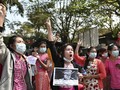 Aksi Protes Suu Kyi Reda, Internet Myanmar Tersambung Lagi