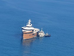 Kapal Pesiar Rusia yang Masuk Perairan RI Tanpa Izin Alami Kerusakan Mesin