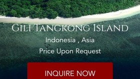 Pulau di Lombok Dijual via Situs Online
