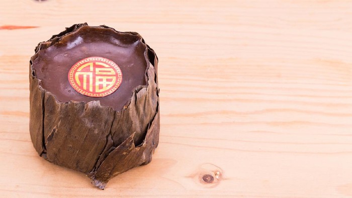 Nian Gao or glutinous rice cake with Good Luck in Chinese words