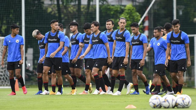 PSSI melarang perayaan gol dalam laga Timnas Indonesia U-23 vs PS Tira di Stadion Madya, Jumat (5/3).