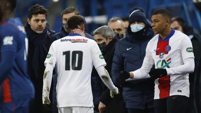 Pertandingan Caen vs PSG pada ajang Piala Prancis menjadi laga yang kejam bagi Neymar.