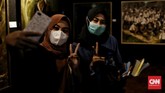 FOTO: Merekam Kehidupan Suku Baduy Lewat Goresan Kanvas Pameran lukisan bertema Suku Baduy karya perupa Jenny Mahastuti, di gedung Perpustakaan Nasional RI, jalan Merdeka Selatan, Jakarta Pusat, Kamis (11/2).