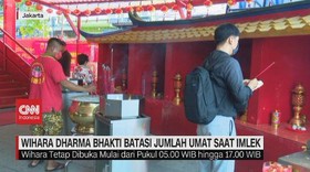 VIDEO: Wihara Dharma Bhakti Batasi Jumlah Umat saat Imlek