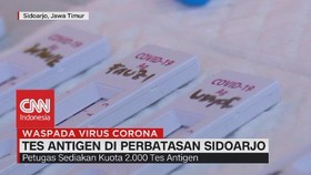 VIDEO: Tes Antigen di Perbatasan Sidoarjo