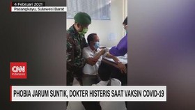VIDEO: Phobia Jarum Suntik, Dokter Histeris saat Divaksin