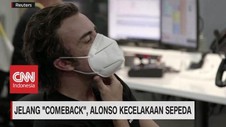 VIDEO: Jelang 'Comeback', Alonso Kecelakaan Sepeda