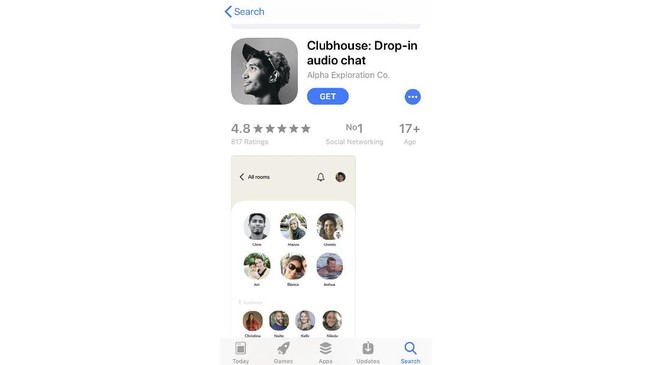 Aplikasi Clubhouse, yang tersedia untuk iPhone, iPad dan iPod minimal iOS 13, diduga menerima pendanaan sekitar US$1 M atau Rp13,8 T.