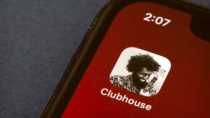 The icon for the social media app Clubhouse is seen on a smartphone screen in Beijing, Tuesday, Feb. 9, 2021. Chinese authorities are blocking access to Clubhouse, a social media app that allowed users in China to discuss sensitive topics with people abroad including Taiwan and treatment of the country’s Muslim minority. (AP Photo/Mark Schiefelbein)
