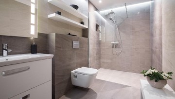 DESAIN RUANG SHOWER TANPA PINTU