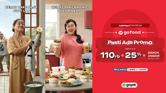 Promo GoFood ini menawarkan diskon makanan hingga 25 persen, diskon keranjang belanja hingga Rp60 ribu, diskon ongkir, serta diskon di hari-hari spesial.