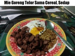 Sok Bule! Menu Sarapan Sereal hingga Roti Campur Sambal Ini Bikin Ngakak