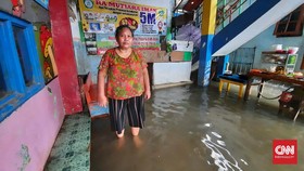 Wilayah Sekitar Rumah Pompa Kedoya Jakbar Banjir 30 Cm
