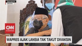 VIDEO: Wapres Ajak Lansia Tak Takut Divaksin