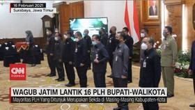 VIDEO: Wagub Jatim Lantik 16 PLH Bupati-Walikota