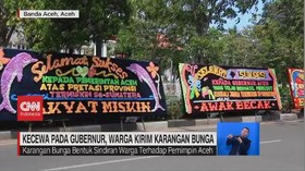 VIDEO: Kecewa pada Gubernur Aceh, Warga Kirim Karangan Bunga