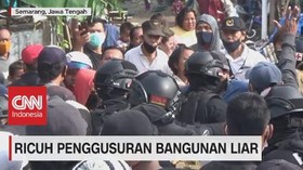 VIDEO: Ricuh Penggusuran Bangunan Liar