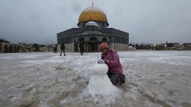 FOTO: Pemandangan Masjid Al Aqsa yang Diselimuti Salju