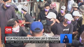 VIDEO: Ricuh Penggusuran Bangunan Liar di Semarang
