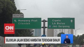 VIDEO: Sejumlah Jalan Bebas Hambatan Terendam Banjir