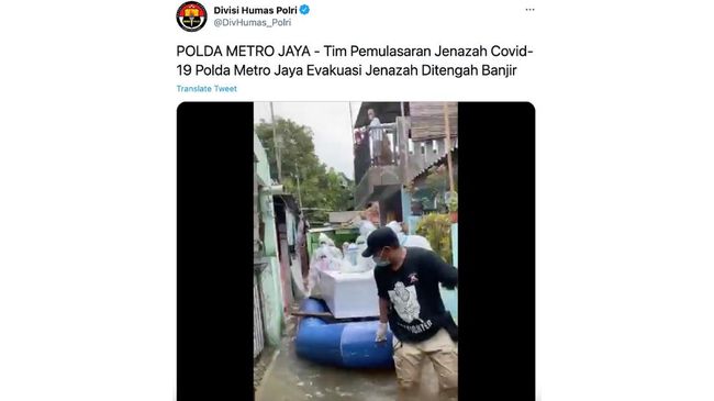 Tangkapan layar twitter @DivHumas_Polri