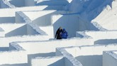 FOTO: Jelajah Labirin Salju Terbesar di Dunia Labirin salju yang terletak di A Maze In Corn di Saint Adolphe, Manitoba mencatat rekor dunia untuk labirin salju terbesar di dunia.