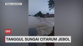 VIDEO: Tanggul Sungai Citarum Jebol