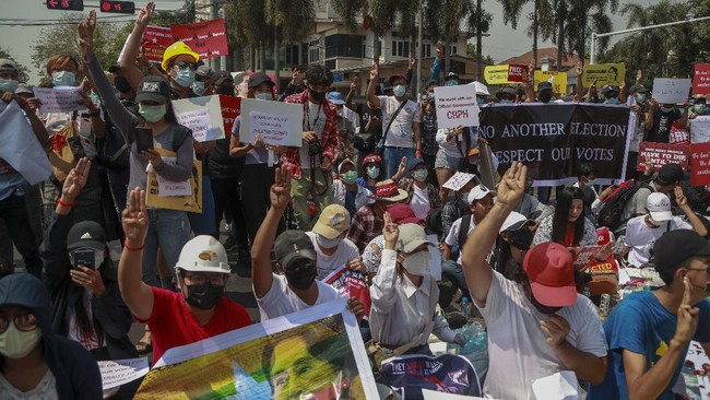 KBRI di Yangon menjadi sasaran demonstran antikudeta Myanmar akibat kabar mendukung gagasan pemilu ulang junta militer yang melakukan kudeta.