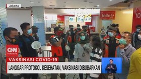 VIDEO: Langgar Protokol Kesehatan, Vaksinasi Dibubarkan