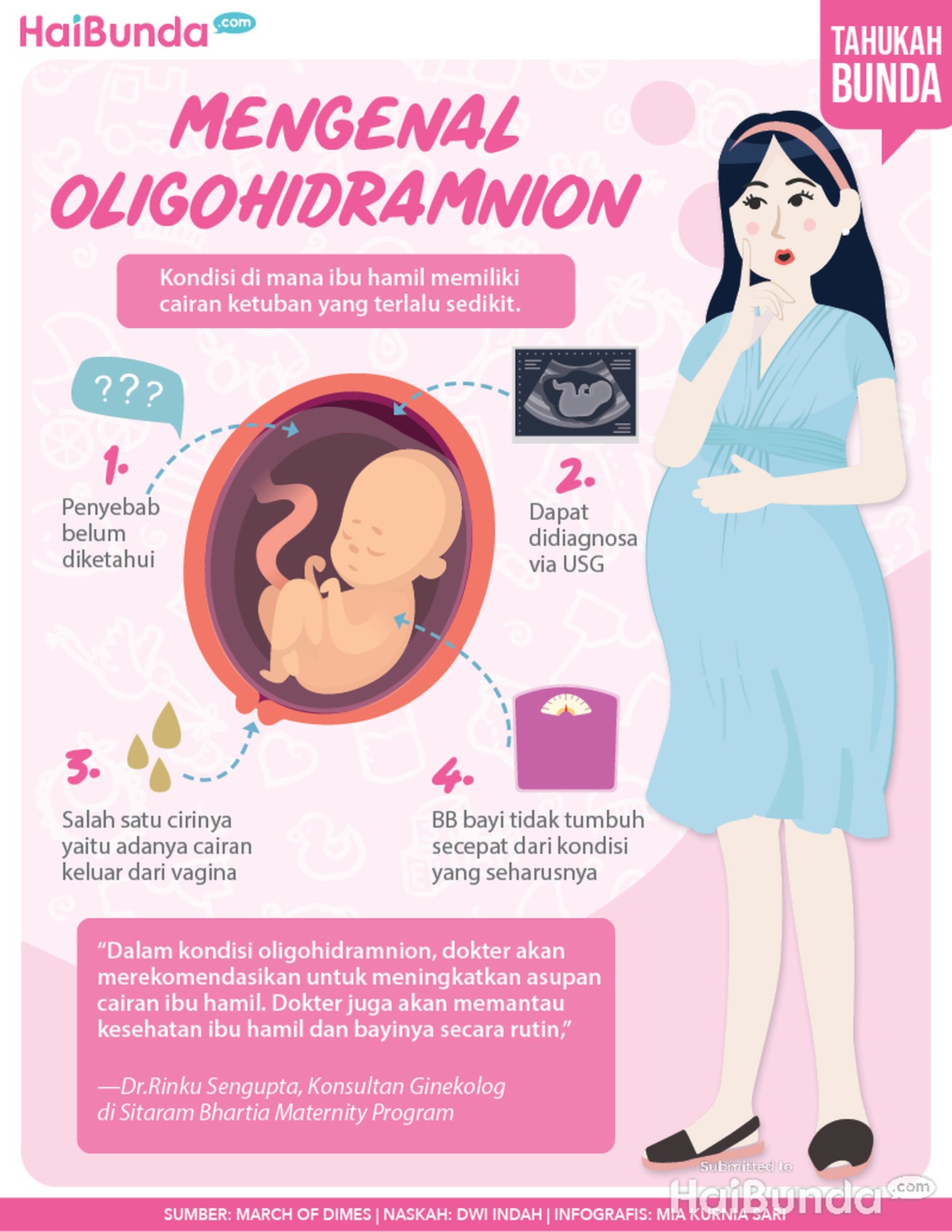 Infografis mengenal oligohidramnion