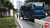 FOTO: Jalur Sepeda Permanen DKI 11,2 KM di Sudirman-Thamrin Jalur sepeda permanen sepanjang 11, 2 kilometer di Jalan Sudirman-Thamrin di DKI Jakarta ditargetkan rampung Maret 2021.