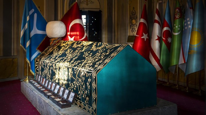 Sogut, Bilecik / Turkey - September 08 2019 : Tomb of Ertugrul Gazi who is the father of Osman Bey