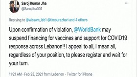 VIDEO: Bank Dunia Ancam Bekukan Pembiayaan Vaksin Lebanon