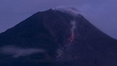 FOTO: Gunung Sinabung Semburkan Awan Panas Gunung Sinabung mengeluarkan guguran awan panas dengan jarak luncur sejauh 2.000 meter, pada Kamis (25/2).