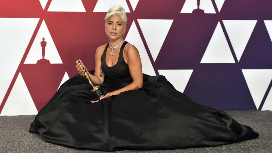 FILE - Lady Gaga, winner of the award for best original song for 