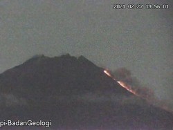 Gunung Merapi Erupsi Luncurkan Awan Panas Sejauh 1 Km Malam Ini