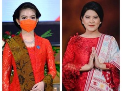 Gaya Kebaya Merah Kahiyang Ayu dan Selvi di Pelantikan Gibran & Bobby