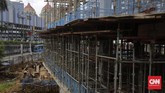 FOTO : Melongok Proyek Revitalisasi Pasar Senen Proyek pembangunan kembali Pasar Senen usai kebakaran di 2017 diperkirakan selesai pada April 2022.