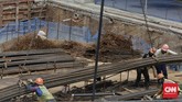 FOTO : Melongok Proyek Revitalisasi Pasar Senen Proyek pembangunan kembali Pasar Senen usai kebakaran di 2017 diperkirakan selesai pada April 2022.