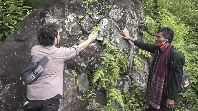 Geosite Batu Basiha yang terbentuk dari letusan Gunung Api Toba pada ratusan tahun lalu merupakan salah satu geosite UNESCO.