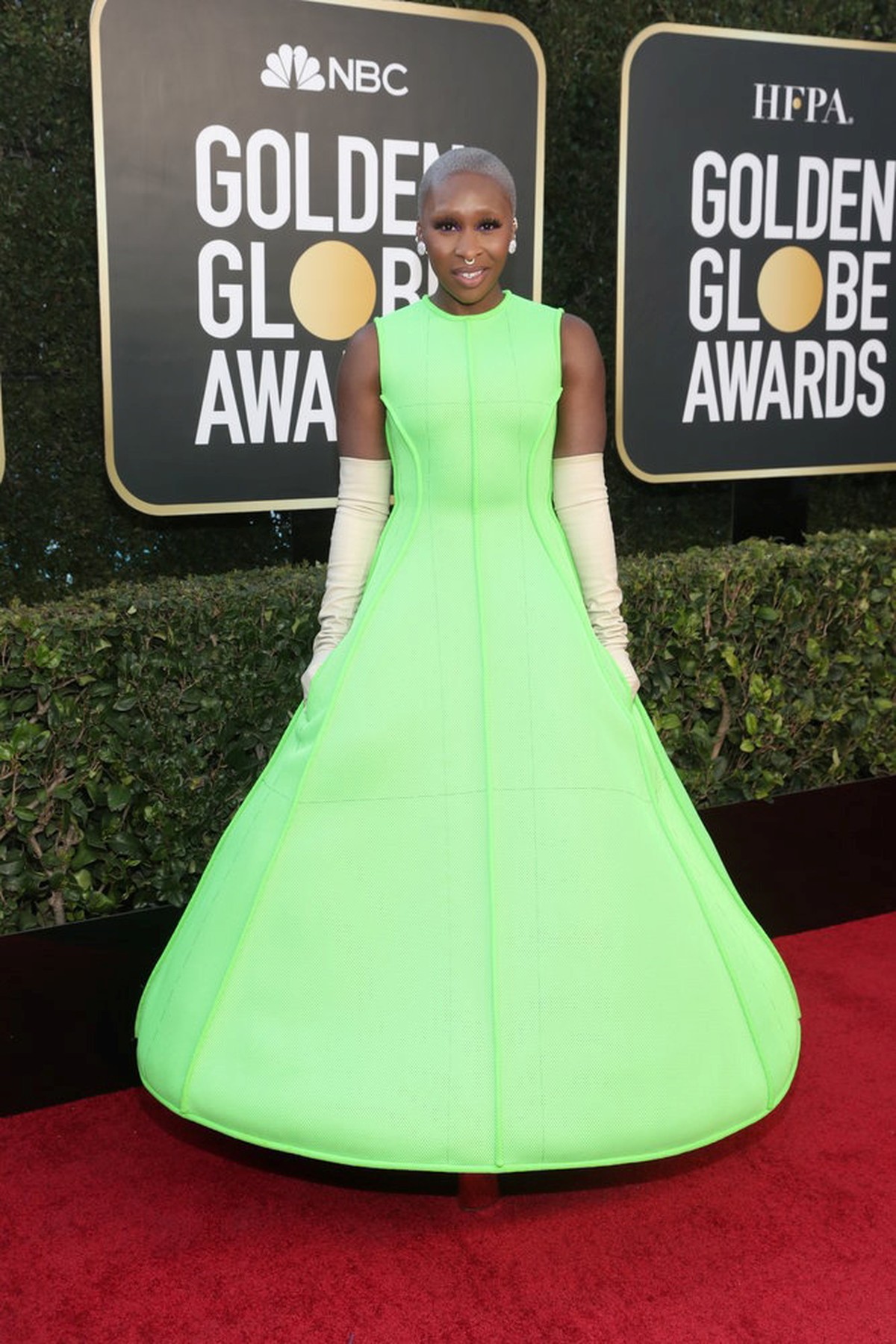 Actor Cynthia Erivo poses in this handout photo from the 78th Annual Golden Globe Awards in Beverly Hills&comma; California&comma; U&period;S&period;&comma; February 28&comma; 2021&period; Todd Williamson&sol;NBC Handout via REUTERS ATTENTION EDITORS - THIS IMAGE HAS BEEN SUPPLIED BY A THIRD PARTY&period; NO RESALES&period; NO ARCHIVES&period;