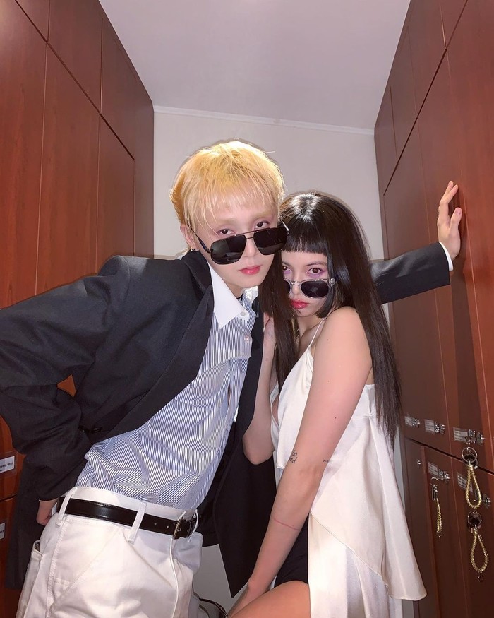 Tak seperti kebanyakan selebriti Korea, pasangan Hyuna dan Dawn senang membagikan kemesraannya di media sosial (foto: instagram.com/hyojong_1994)