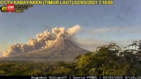 VIDEO: Detik-detik Erupsi Gunung Sinabung, Kolom Abu 5 Km
