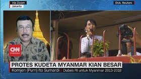 VIDEO: Protes Kudeta Myanmar Makin Besar