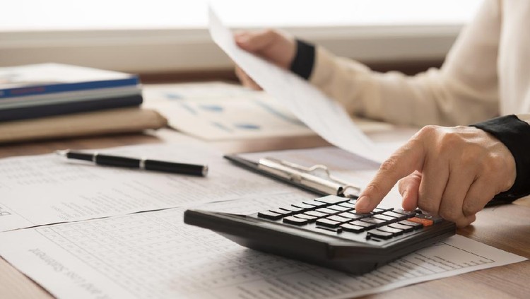 bookkeeper inspector calculated and checking balance account. accounting and auditing concept.