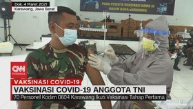 VIDEO: Vaksinasi Covid-19 Anggota Kodim 0604 Kab. Karawang
