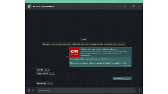 Tangkapan layar yang dibagikan oleh WABetaInfo menunjukkan bahwa aplikasi akan meminta izin pengguna sebelum mulai memigrasikan riwayat obrolan.