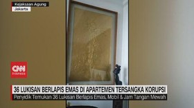 VIDEO: Lukisan Berlapis Emas di Apartemen Tersangka Korupsi